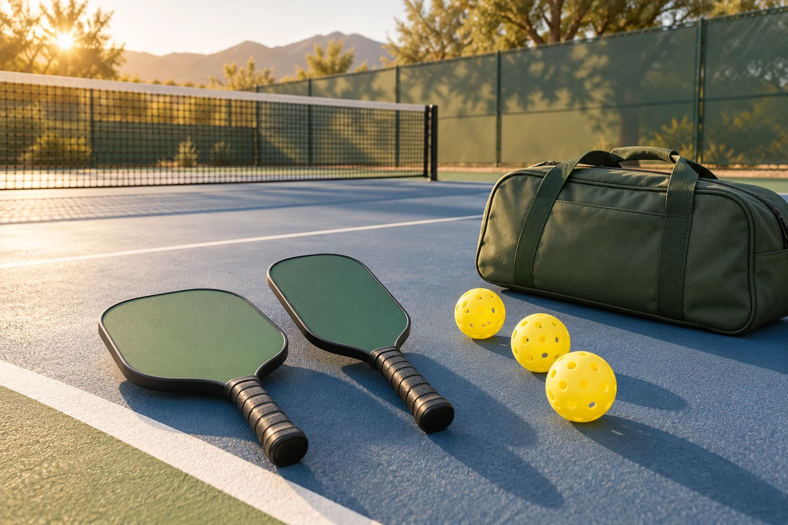 Pickleball equipment collection